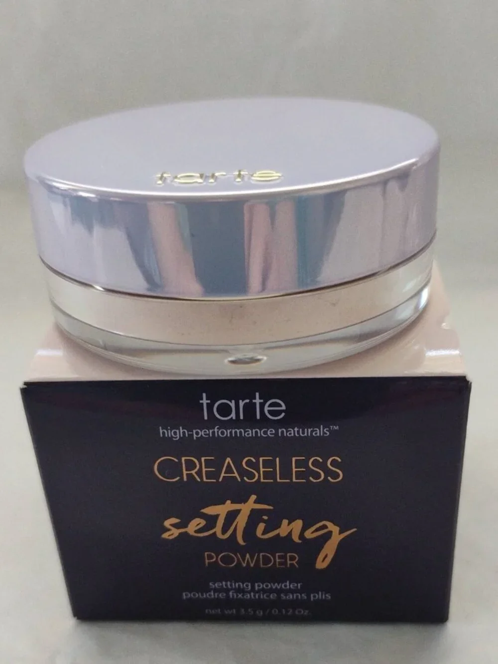 tarte Creaseless Undereye Loose Setting Powder-Travel Size -Pink- NWT